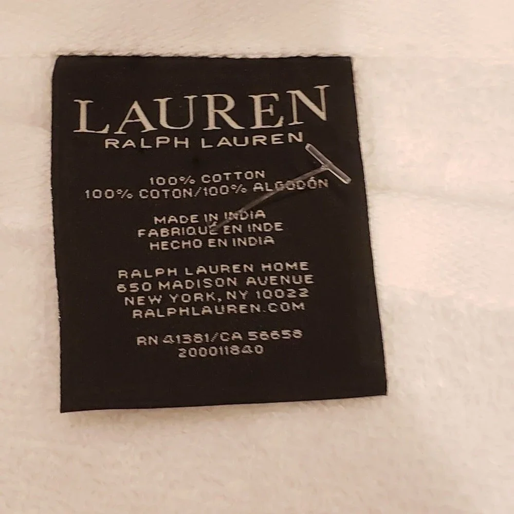 Ralph Lauren Sanders Anti-Microbial Hand Towel White NEW